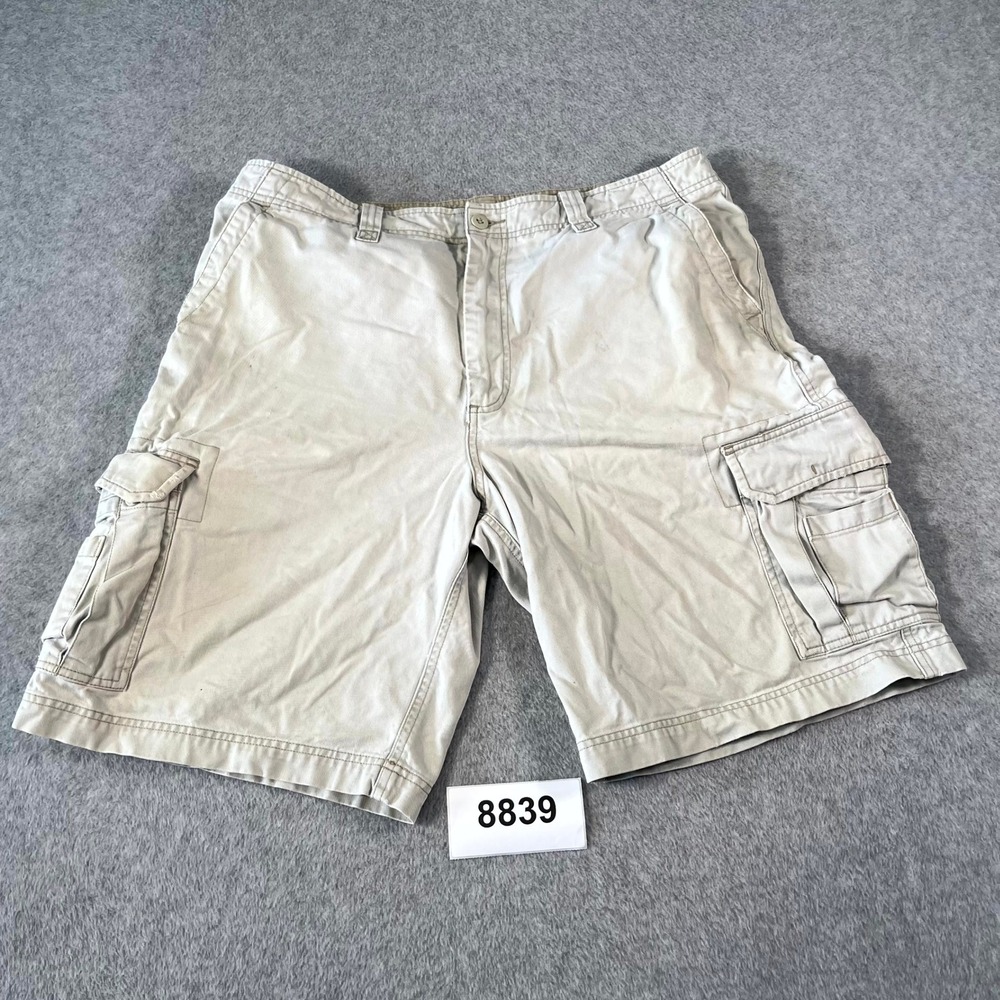 Old Navy Cargo Shorts Mens 36 Beige Cotton Casual Utility Pockets Outdoor Hiking